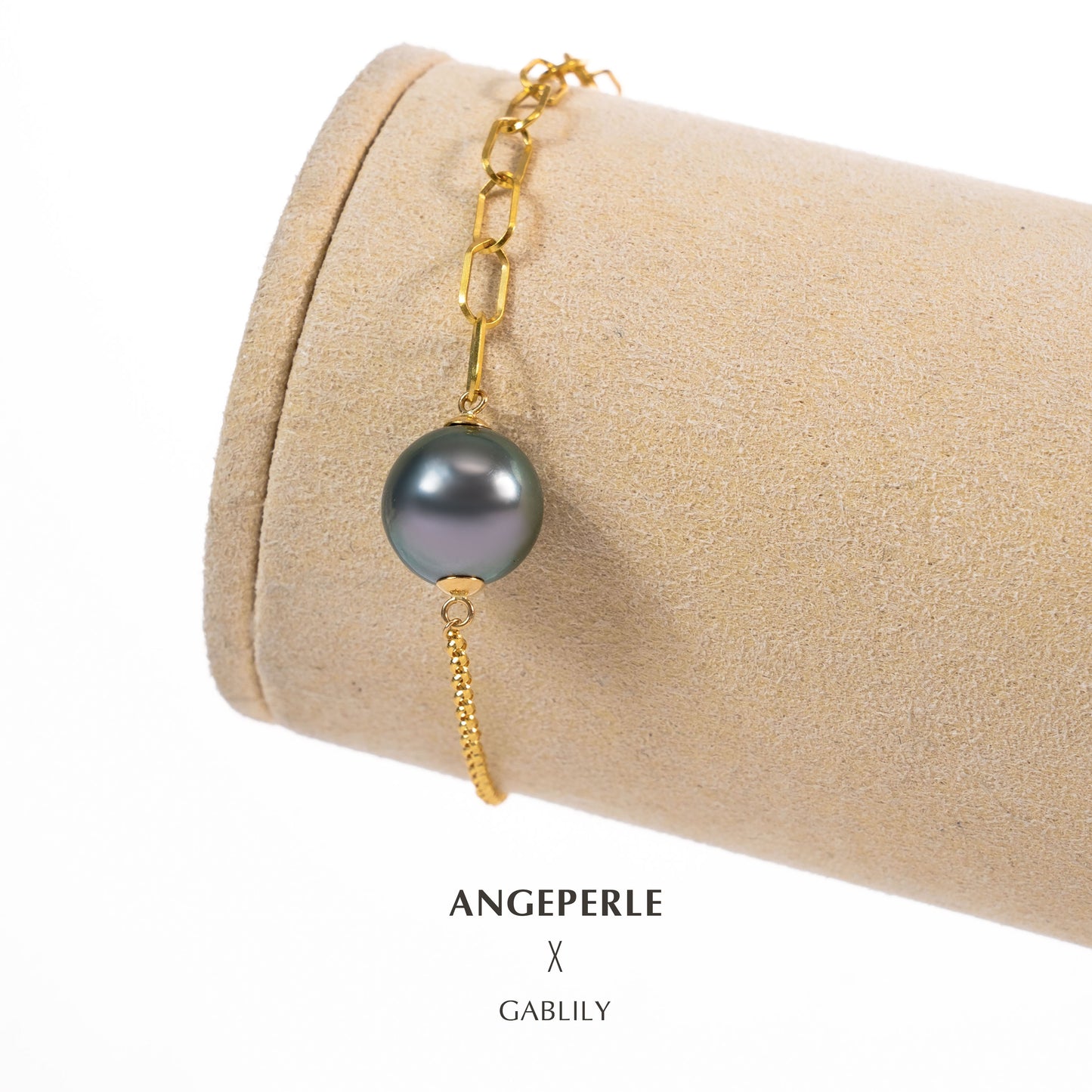 Gold Tahitian Pearl Bracelet: 10-11mm Seawater 18K Gold (zpjcy199)