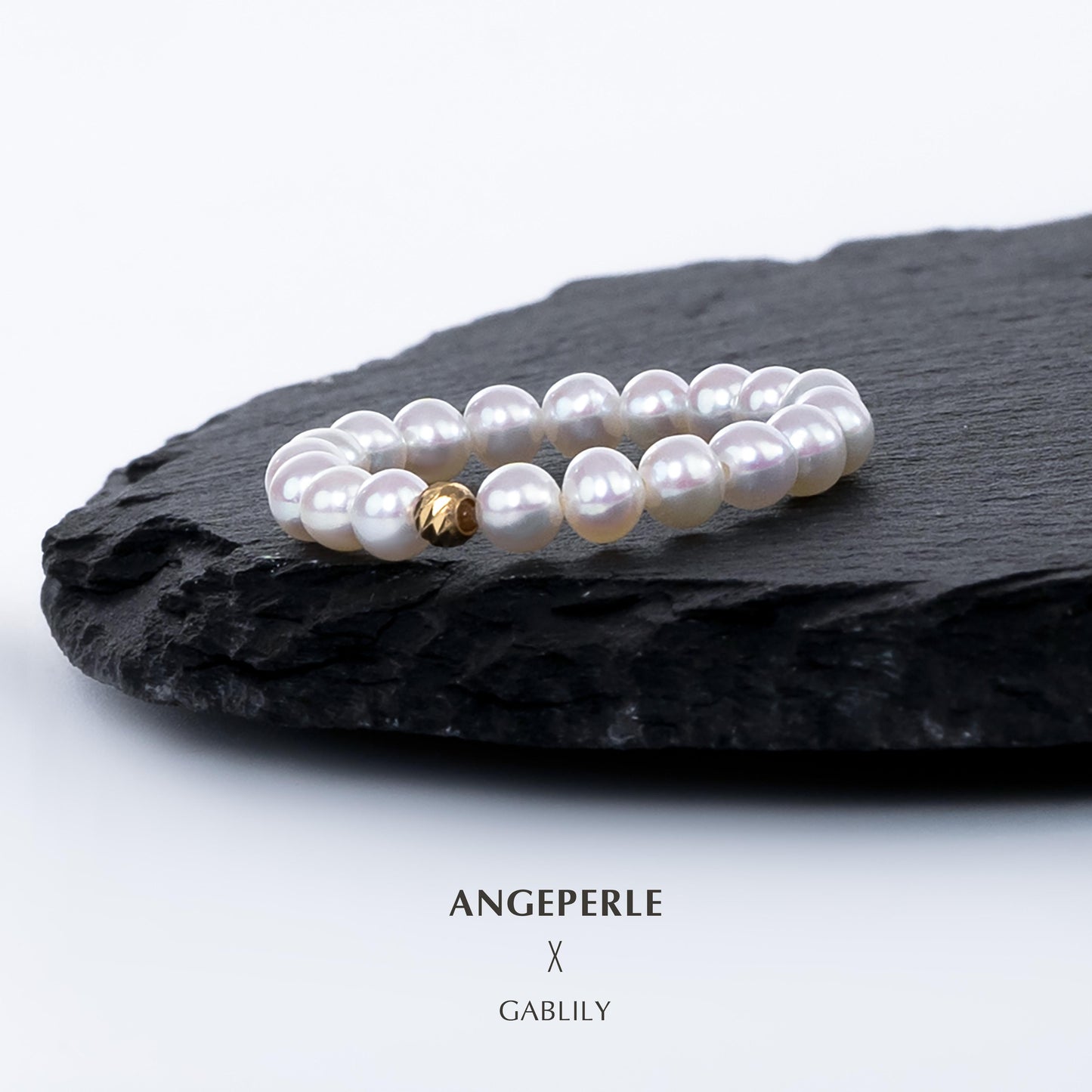 Gablily Baby Pearl Ring: 3-4mm Freshwater 18K Gold Bead（TSGY017）