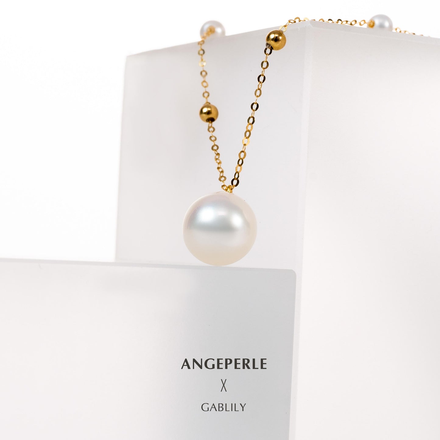 Gablily Big And Small Pearl Pendant Free Earrings: 3-4/4.5-5/8-9mm; earrings 6-7mm Freshwater 18K Gold (TSGY100)