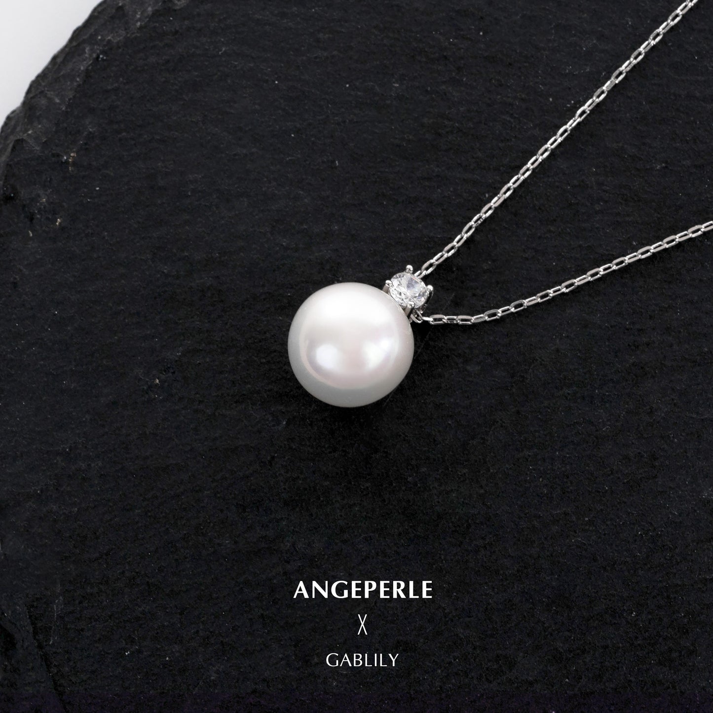 Gablily Princess White Pearl Pendant Classic Style：10-11mm Freshwater S925 Silver (TSJCY178)