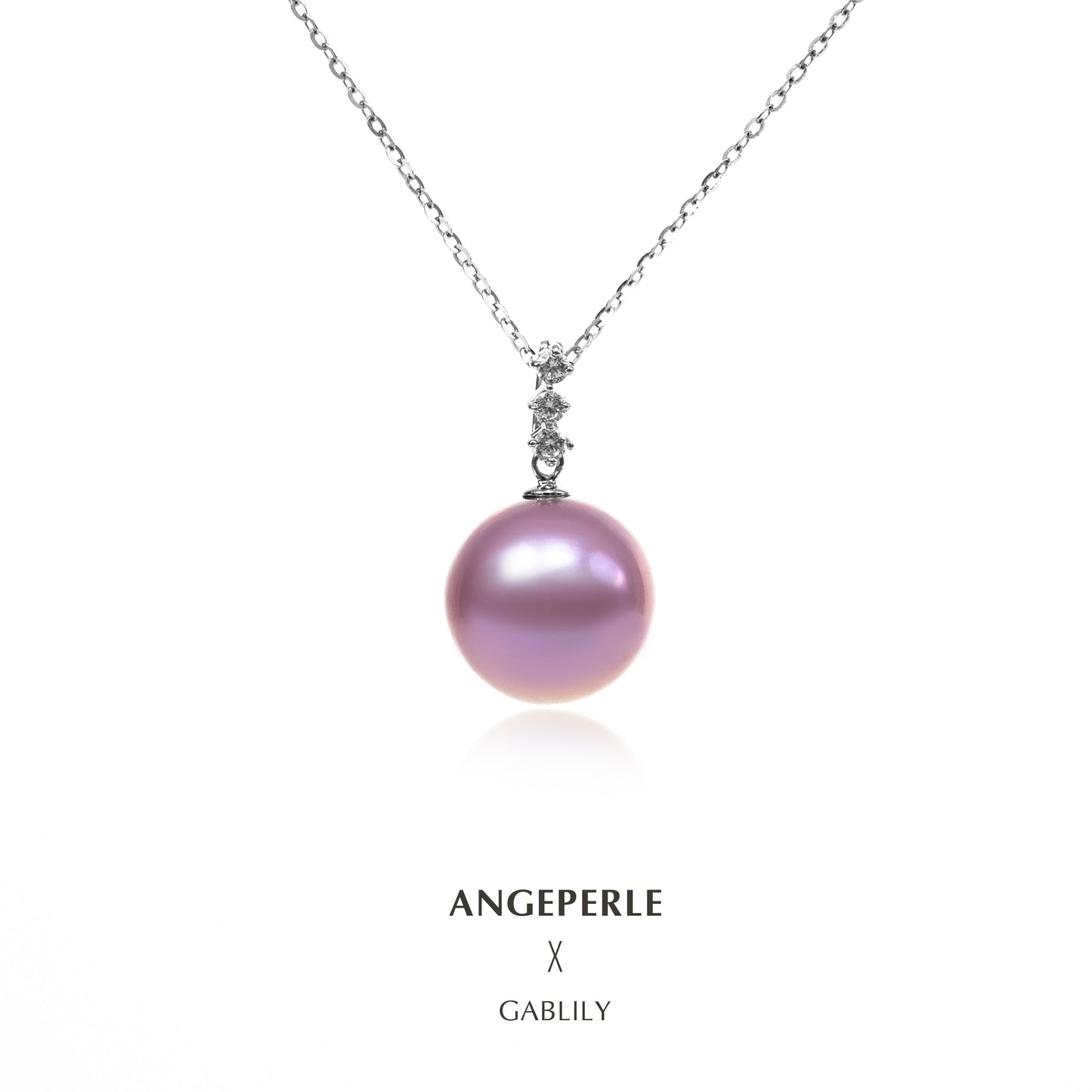 Big Size Edison Purple Pearl Pendant：12-13mm Freshwater 18K Gold Clasp And S925 Chain (TSJCY296)