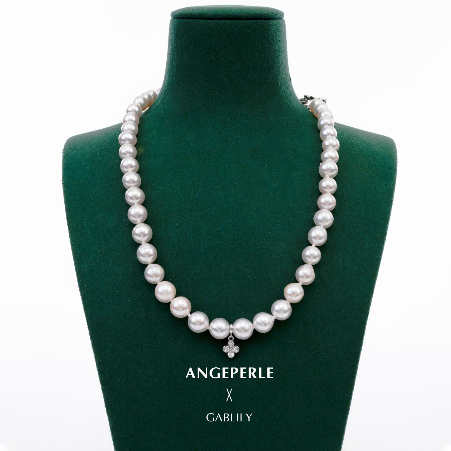 Akoya White Pearl Necklace : 8-9mm seawater S925 Silver (zpjcy256)