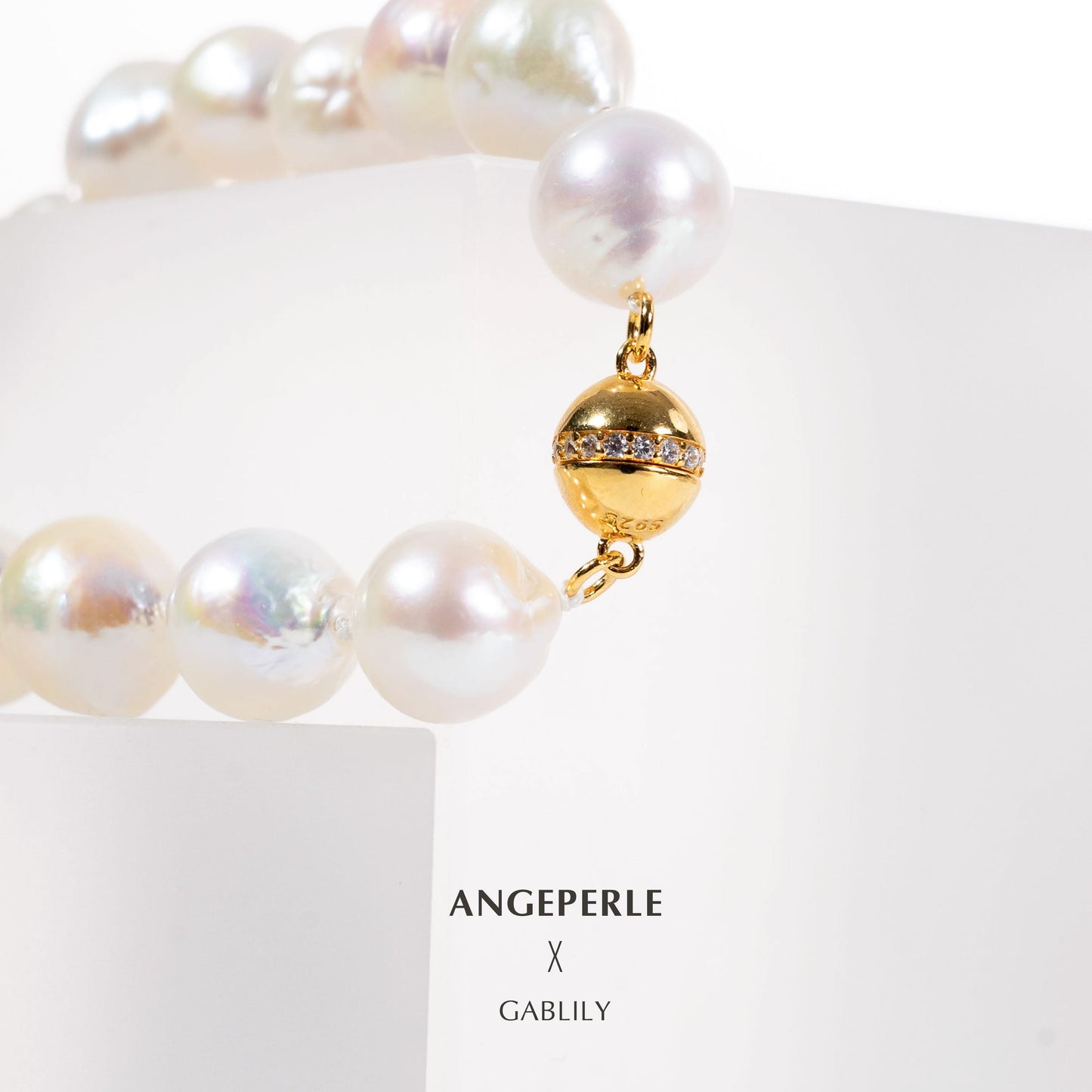 Gablily Baroque Pearl Bracelet ：9-11mm Freshwater S925 Silver (TSJCY654)