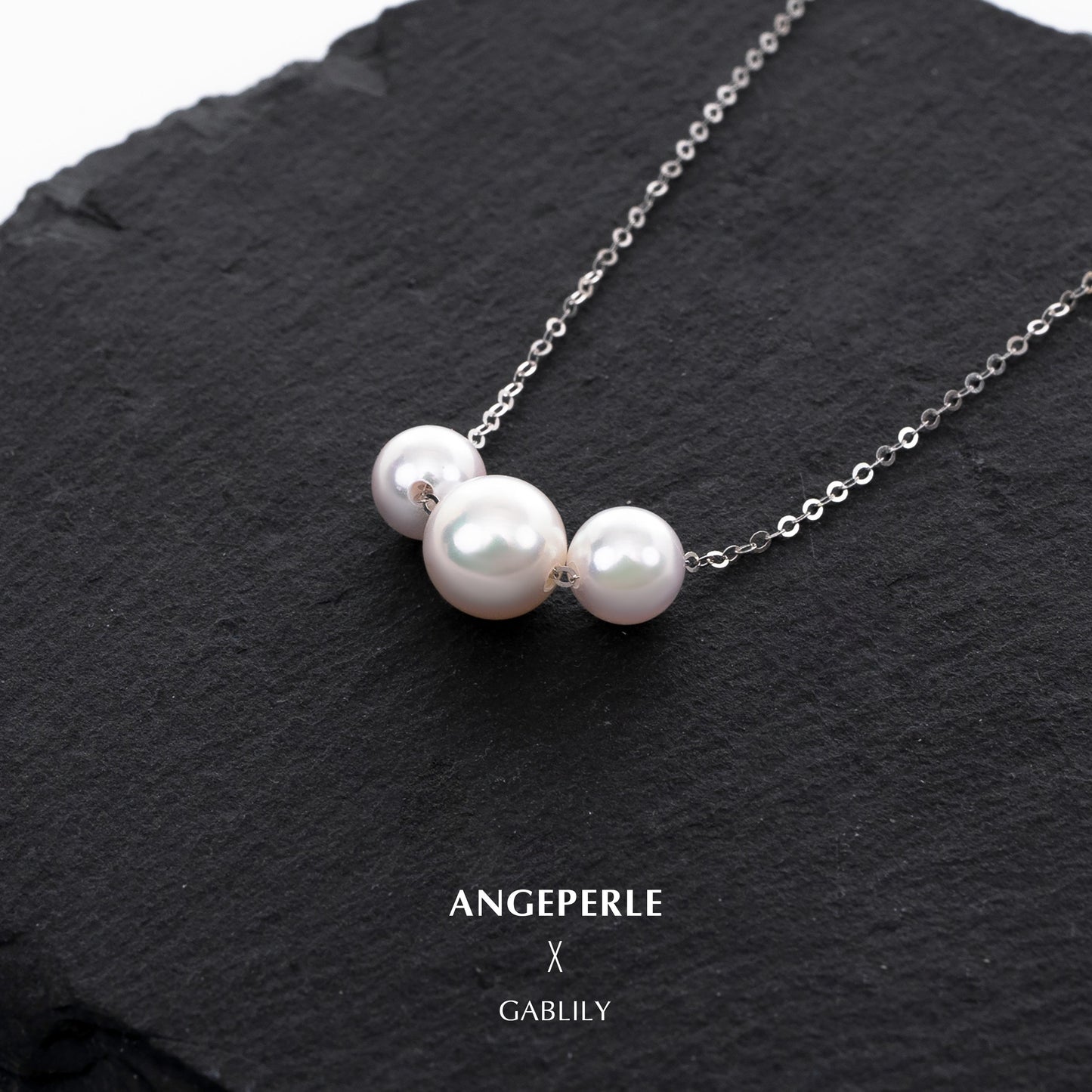 Akoya White Pearl Mickey Universal Chain Pearl Pendant: 5.5-6/7-7.5mm Seawater 18K Gold (TSGY087)