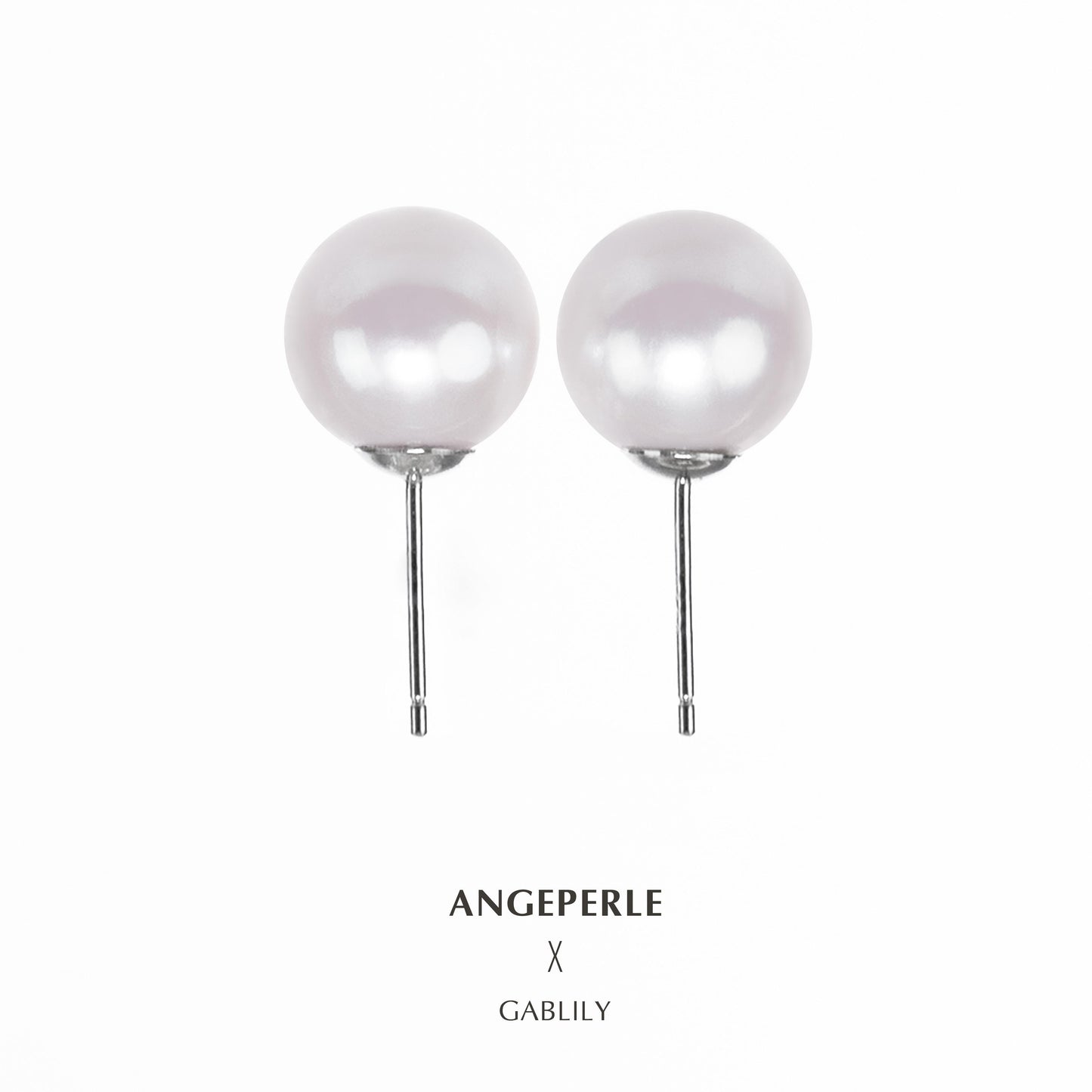 Gablily Classic Pairing Pearl Earrings: 10-11mm Freshwater S925 Silver (TSZL821)