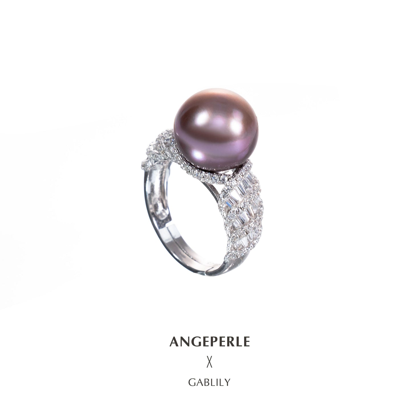 Purple Pearl Ring : 11-12mm Freshwater S925 Silver (TSJCY608)