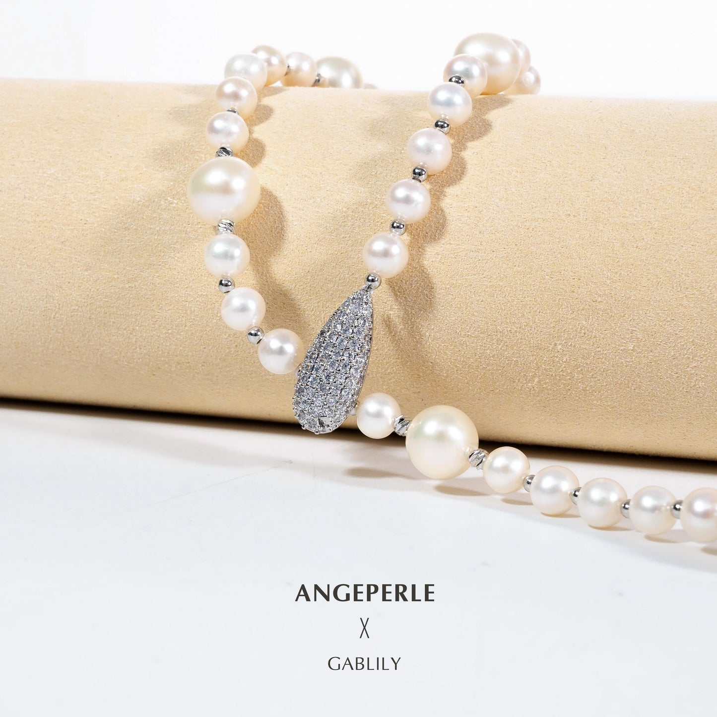 Designer Long Pearl Necklace Sweater Necklace: 6-6.5/9-10mm Freshwater Alloy (TSAW081)