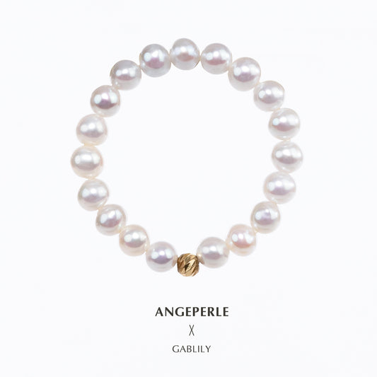 Gablily Baby Pearl Ring: 3-4mm Freshwater 18K Gold Bead（TSGY017）