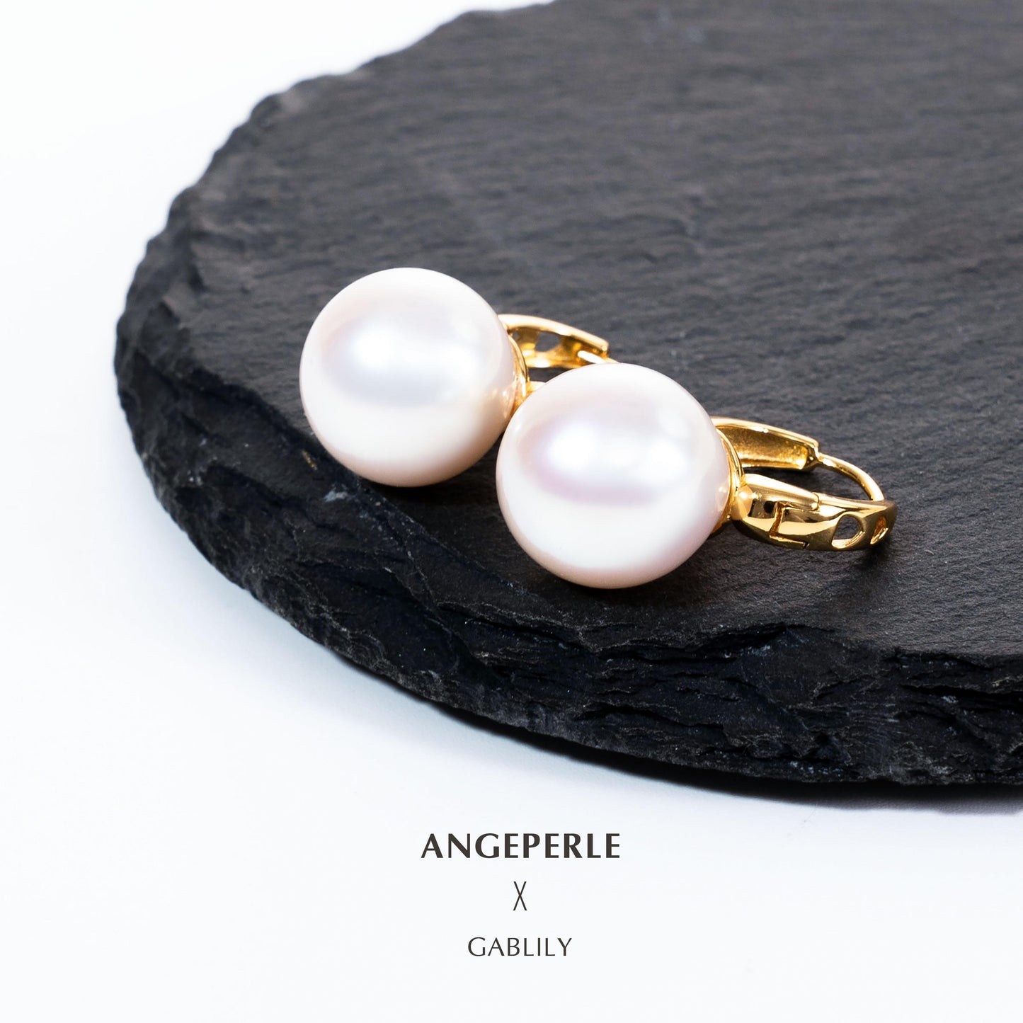 Gablily Pearl Big Size Earrings: 12-13mm Freshwater S925 Silver (SZJY108)