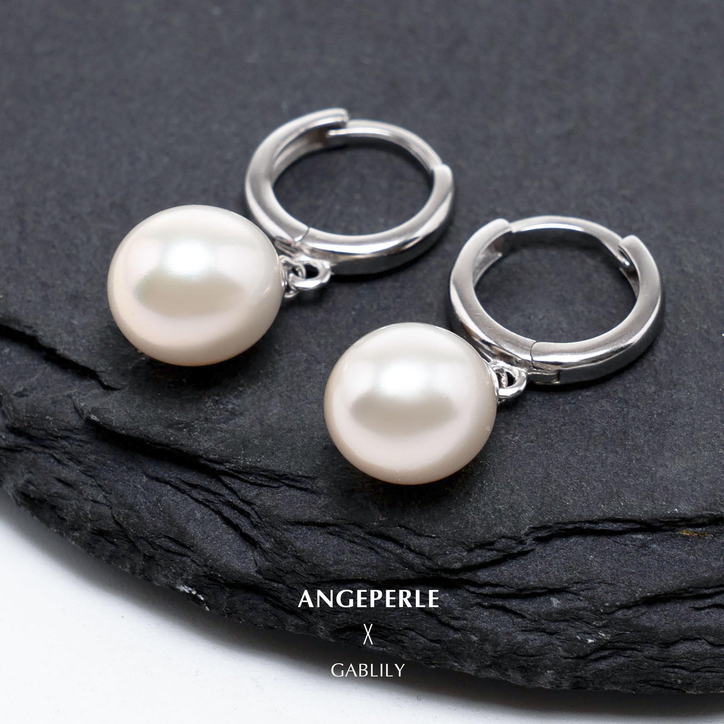 Oval Pearl Flexible Earrings: 8-9mm Freshwater S925 Silver (TSJCY820)