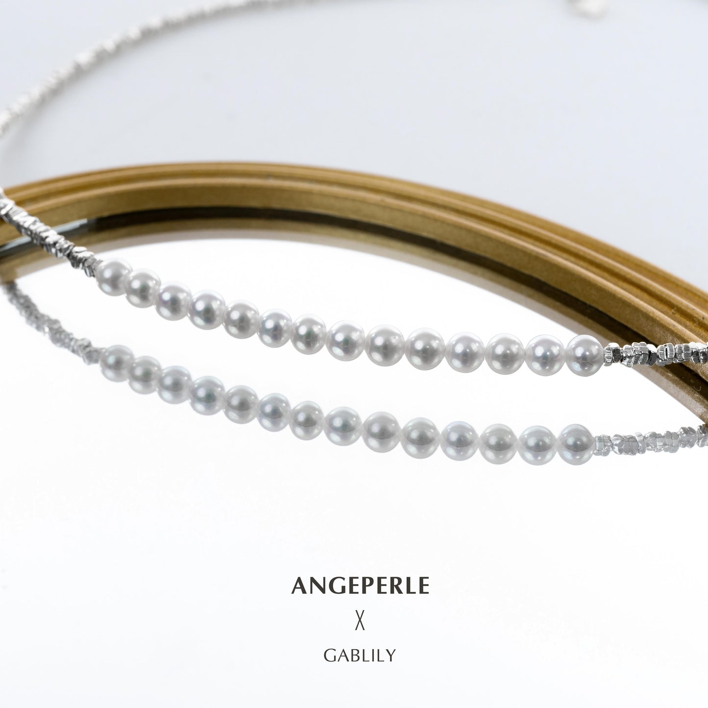 Gablily Broken Silver Millet Beads Smile Necklace: :3-4mm Freshwater S925 Silver (TSAW073)