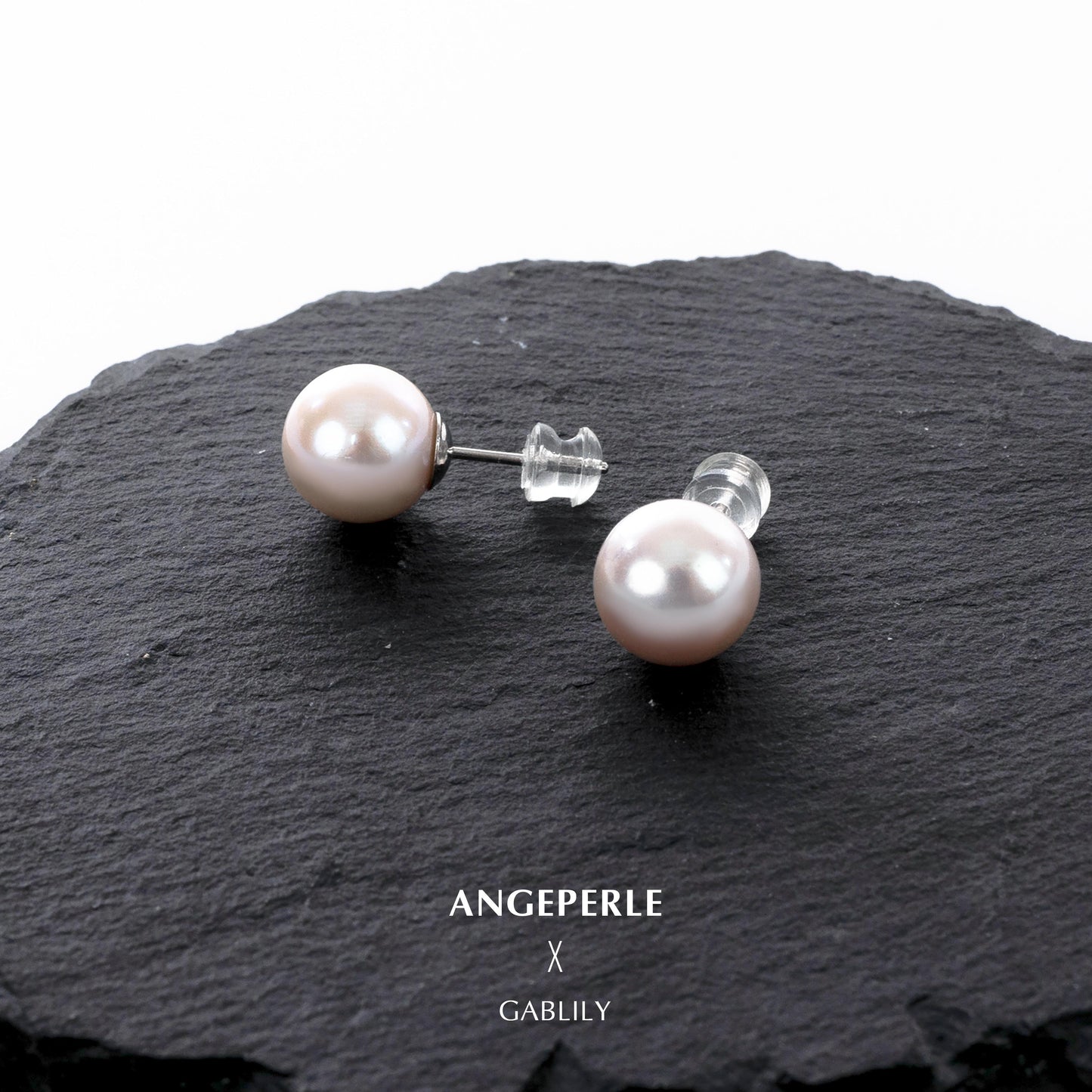 Gablily Classic Pairing Pearl Earrings: 10-11mm Freshwater S925 Silver (TSZL821)