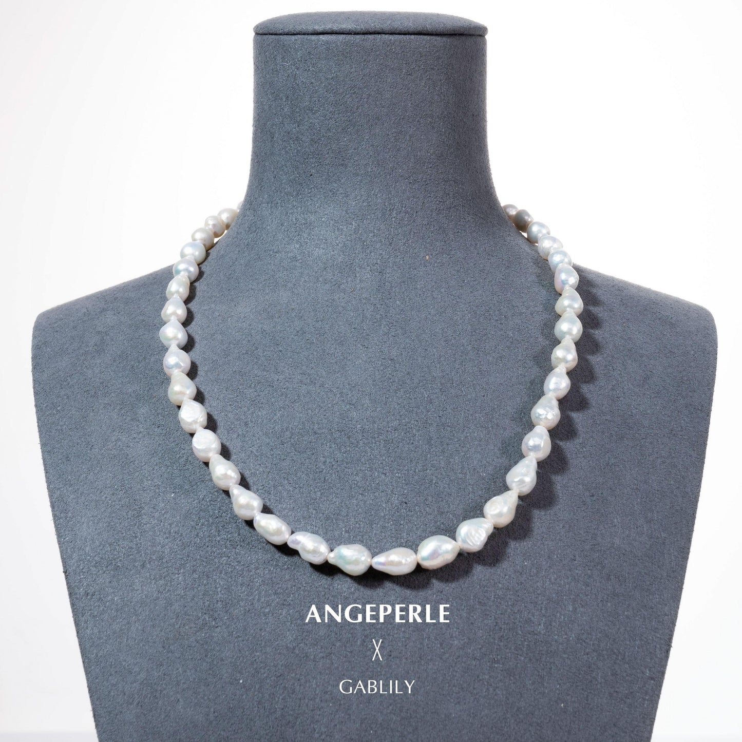 Gablily Baroque Pearl Necklace Fashionable And Special-shaped Daily Wear: 7-8mm Freshwater S925 Silver (TSJCY571)