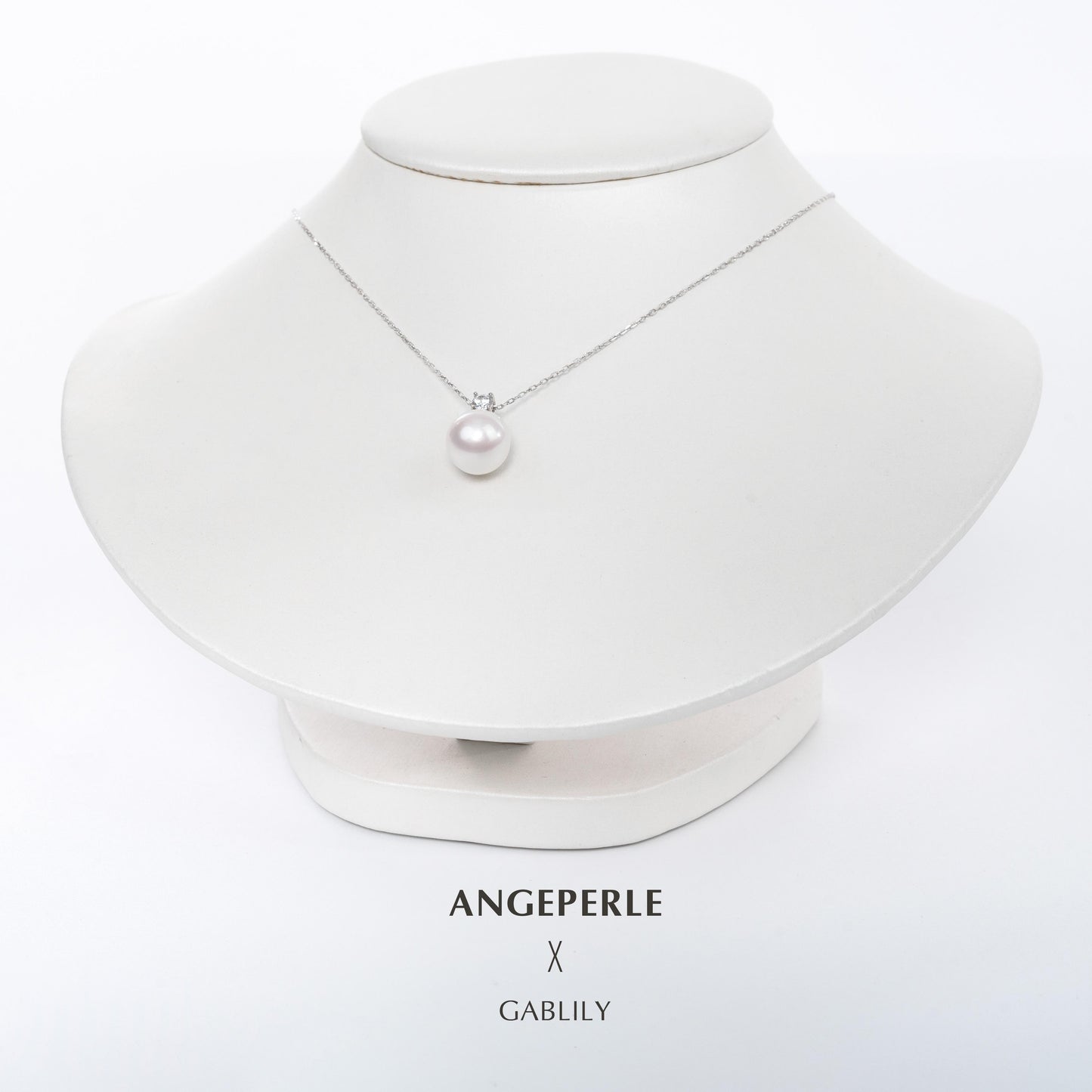 Gablily Princess White Pearl Pendant Classic Style：10-11mm Freshwater S925 Silver (TSJCY178)