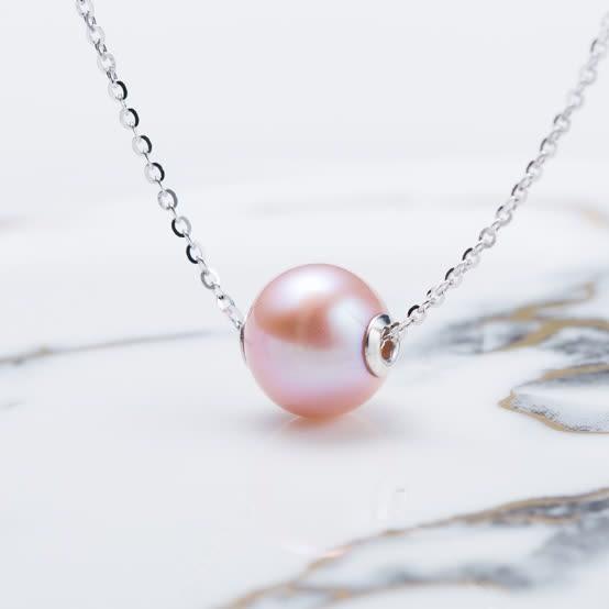 Edison Purple Lu Lu Tong Pearl Pendant：8-9 mm Freshwater S925 Silver (BJ333)