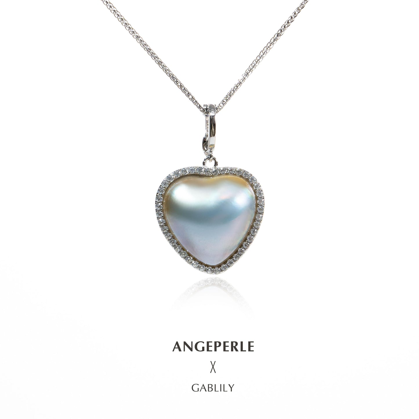 Mabe Love-Shaped Pearl Pendant: 15-16mm Seawater S925 Silver (TSJYZB17)