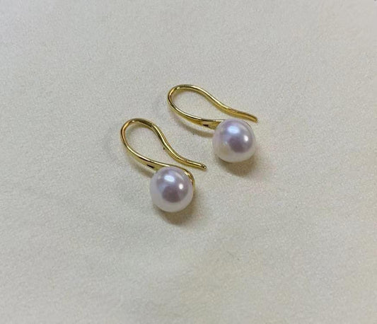 High Heels Pearl Earrings：6-7 mm Freshwater Alloy（ZPDW054）