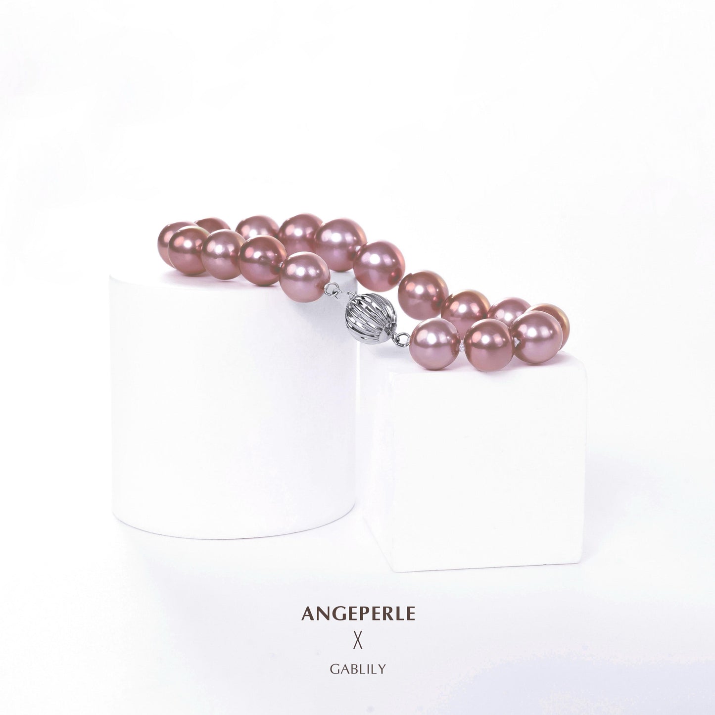 Edison Purple Pearl Bracelet High Quality Classic Size Lantern Clasp: 9-11mm Freshwater 18K White Gold (tsgy1230)