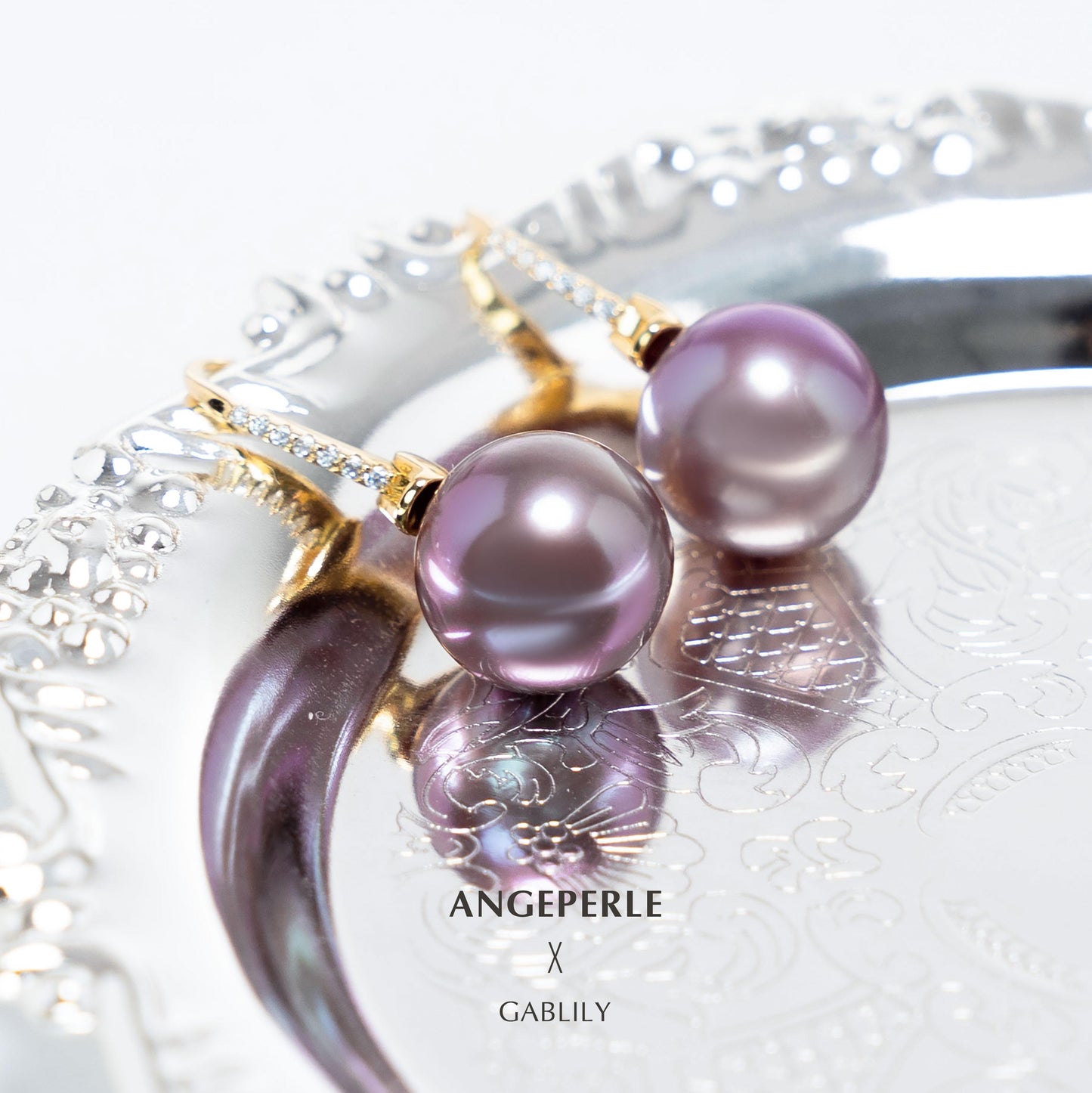 Edison Big Size Purple Pearl Earrings Clasp: 11-12mm Freshwater S925 Silver (TSSLF19)